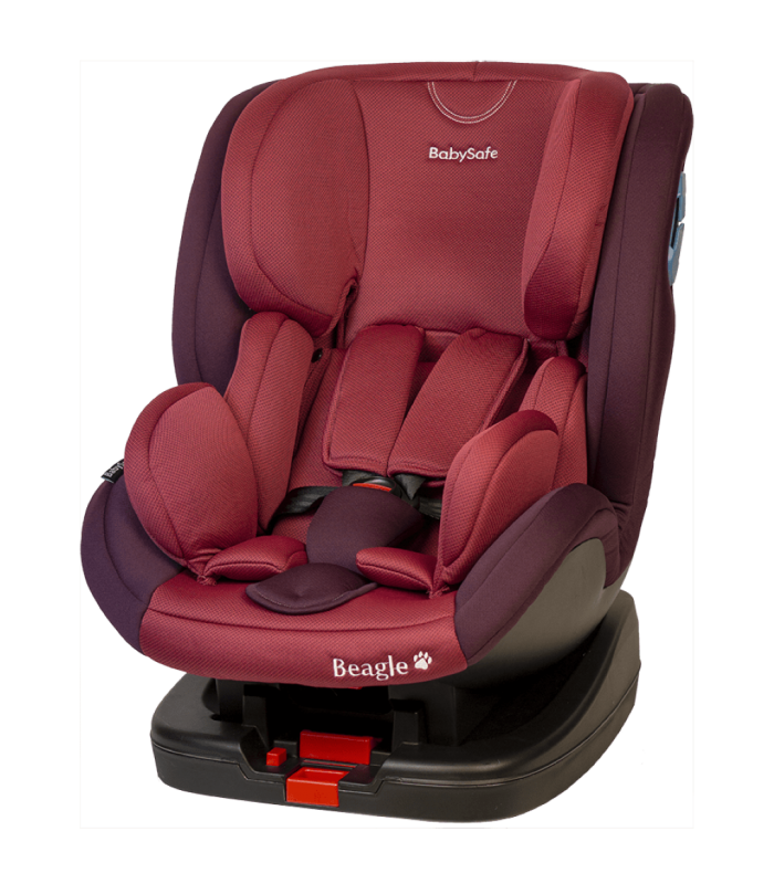 BabySafe Beagle Pink Car Seat with ISOFIX Base (0-6 years, 0-25 kg)
