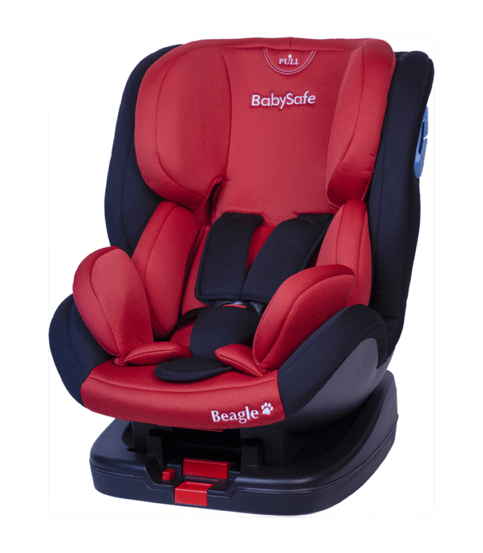 BabySafe Beagle Red Car Seat with ISOFIX Base (0-6 years, 0-25 kg)