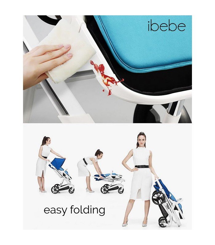Ibebe ISTOP GLOSS FRAME IS15 BLACK Travel System 2in1 / 3in1 / 4in1