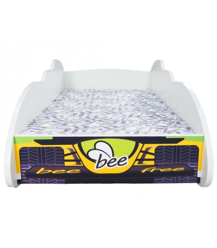 F1 Lit enfant BEE FREE + matelas + oreiller 2 tailles 140x70 et 160x80 cm