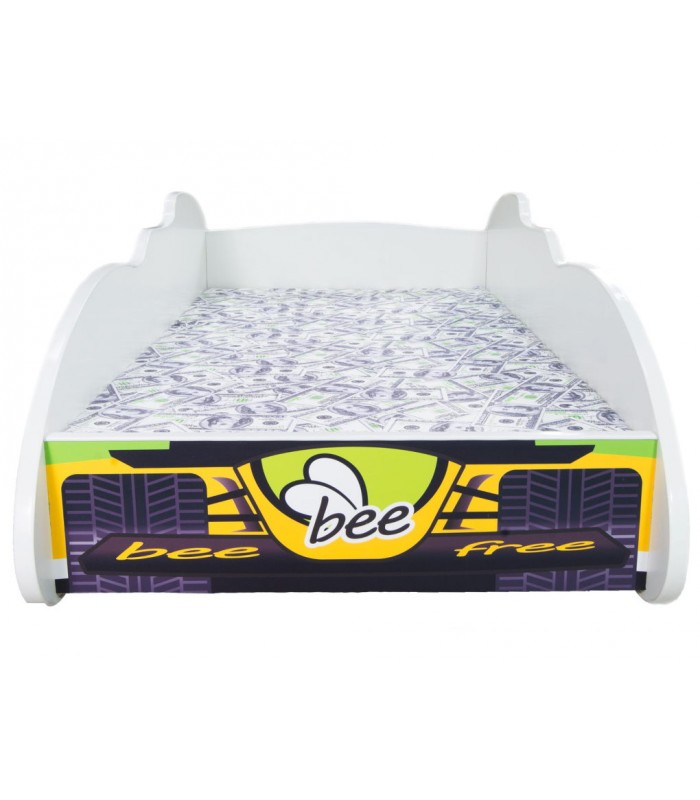 F1 Bed Toddler Bee free + mattress + pillow 2 sizes 140x70 and 160x80 cm