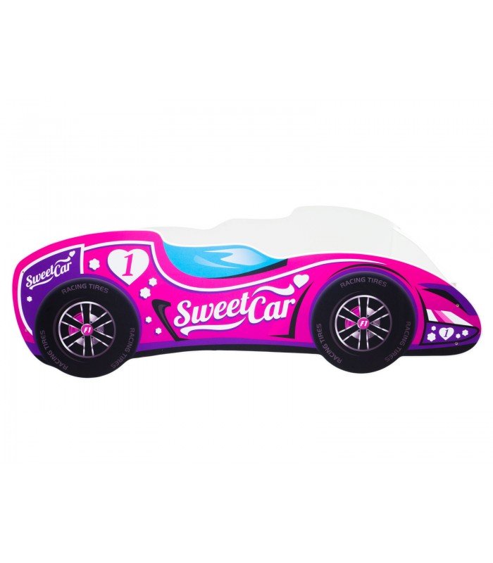 F1 Lit enfant SWEET CAR + matelas + oreiller 2 tailles 140x70 et 160x80 cm