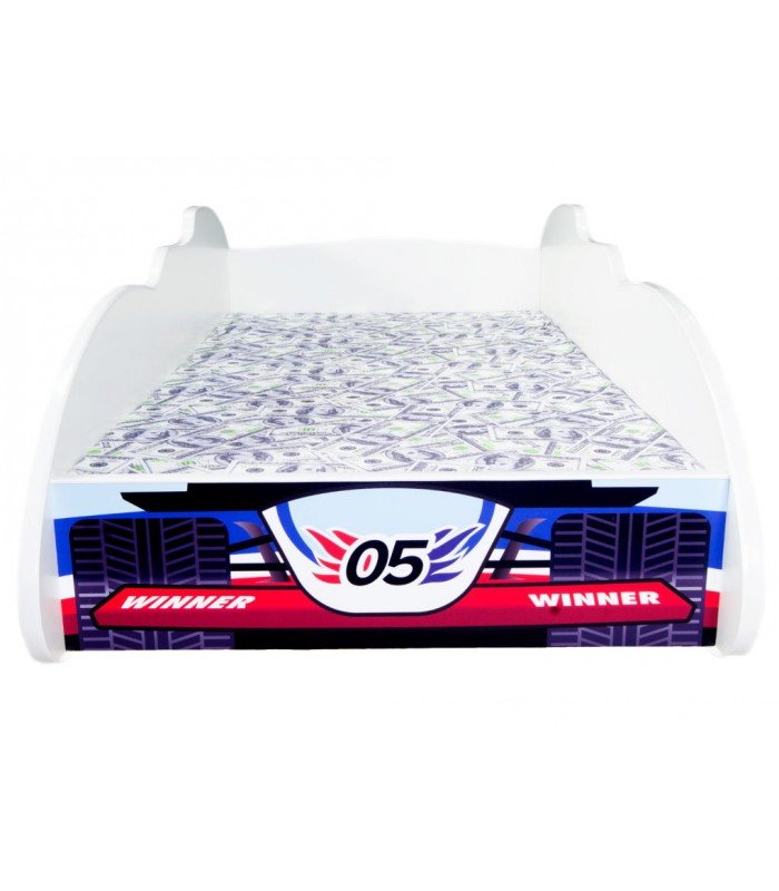 F1 Lit enfant 05 CAR + matelas + oreiller 2 tailles 140x70 et 160x80 cm