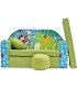 Childrens sofa bed type W, Fold Out Sofa Foam Bed for children + free pillow and pouffe WZ16+