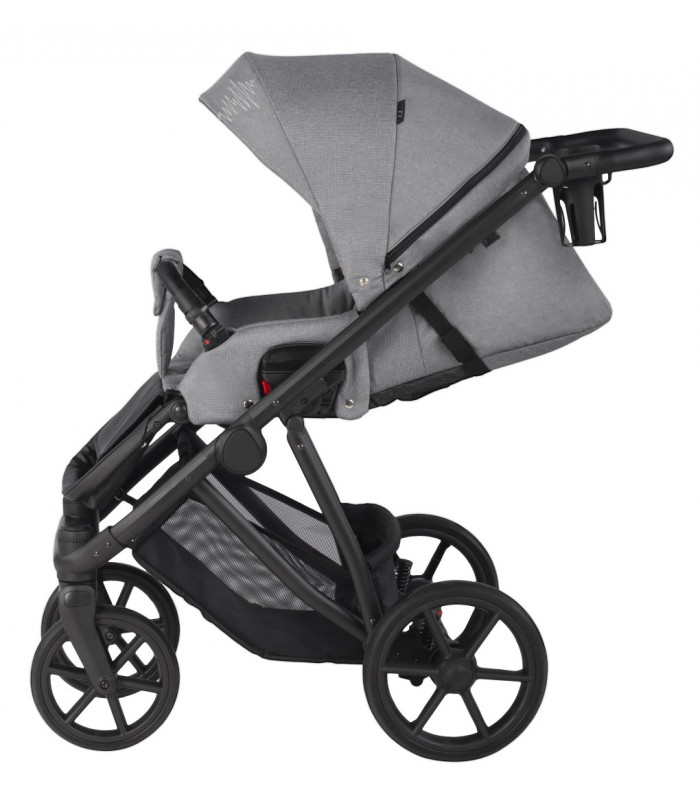 Natoni Baby Joy Grey Stroller - gel wheels