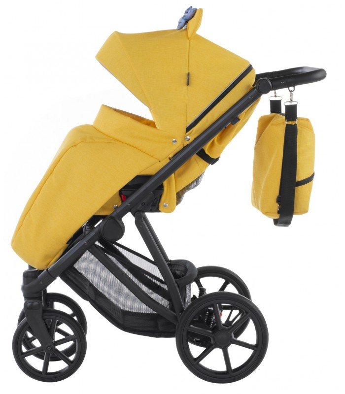 Natoni Baby Premium Joy Yellow Stroller - gel wheels