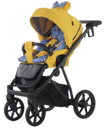 Natoni Baby Premium Joy Yellow Stroller  Kinderwagen - Gelräder