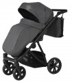 Natoni Baby Joy Dark Grey Stroller - foam wheels