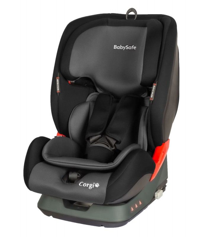 BabySafe Corgi Grey-Black ISOFIX Seat (9 months to 12 years, 9-36 kg)