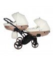 Junama Fluo Individual V3 Satin Rose Gold White Duo Slim For Twins Travel System 2in1 / 3in1 / 4in1