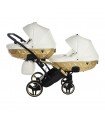 Junama Fluo Individual V3 Satin Gold White Duo Slim For Twins Travel System 2in1 / 3in1 / 4in1