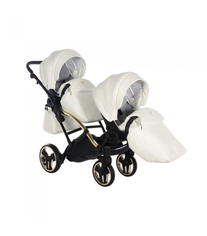 Junama Fluo Individual V3 Satin Gold White Duo Slim For Twins Travel System 2in1 / 3in1 / 4in1