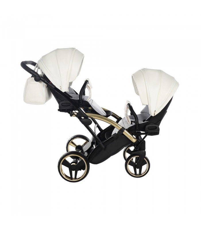 Junama Fluo Individual V3 Satin Gold White Duo Slim For Twins Travel System 2in1 / 3in1 / 4in1