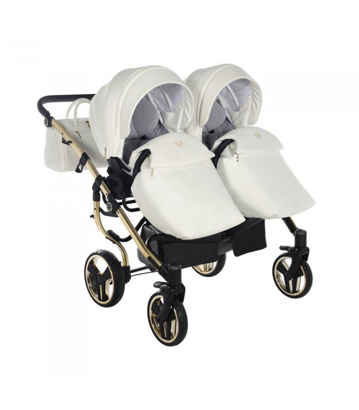 Junama Fluo Individual V3 Satin Gold White Duo For Twins Travel System 2in1 / 3in1 / 4in1