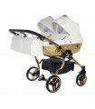 Junama Fluo Individual V3 Satin Gold White Duo For Twins Travel System 2in1 / 3in1 / 4in1