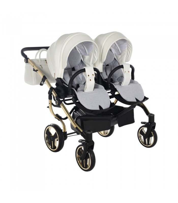 Junama Fluo Individual V3 Satin Gold White Duo For Twins Travel System 2in1 / 3in1 / 4in1