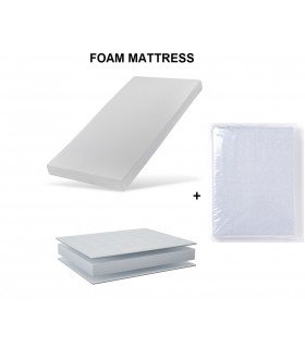 Junior MATTRESS Foam + fitted bed sheet 3 sizes 120x60 cm 140x70 cm 160x80 cm