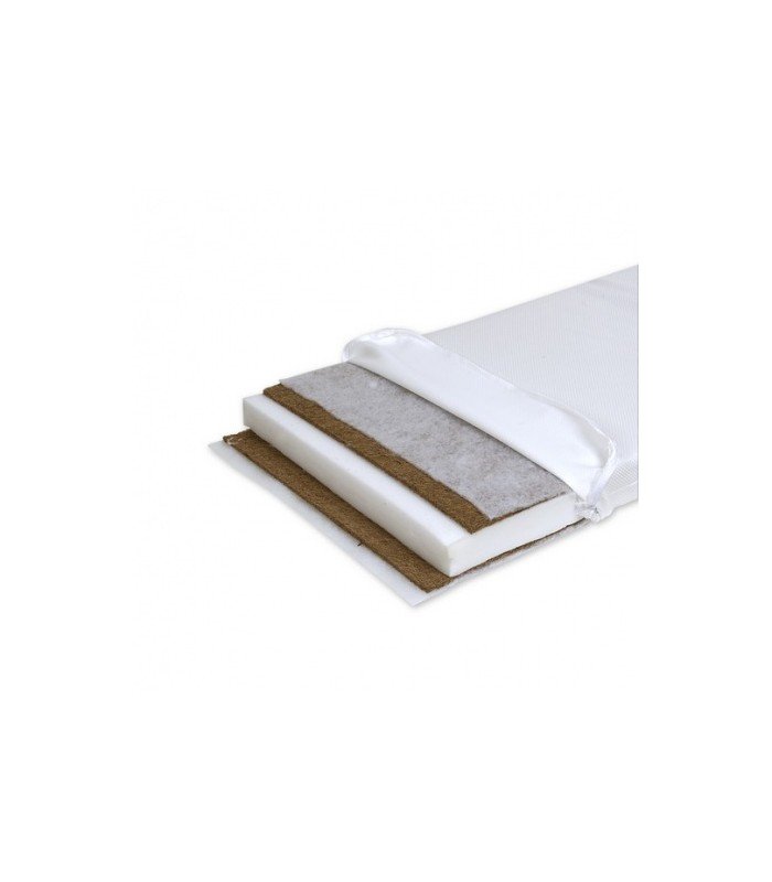 MATELAS Junior double face fibre de coco + drap housse 3 tailles 120x60 cm 140x70 cm 160x80 cm