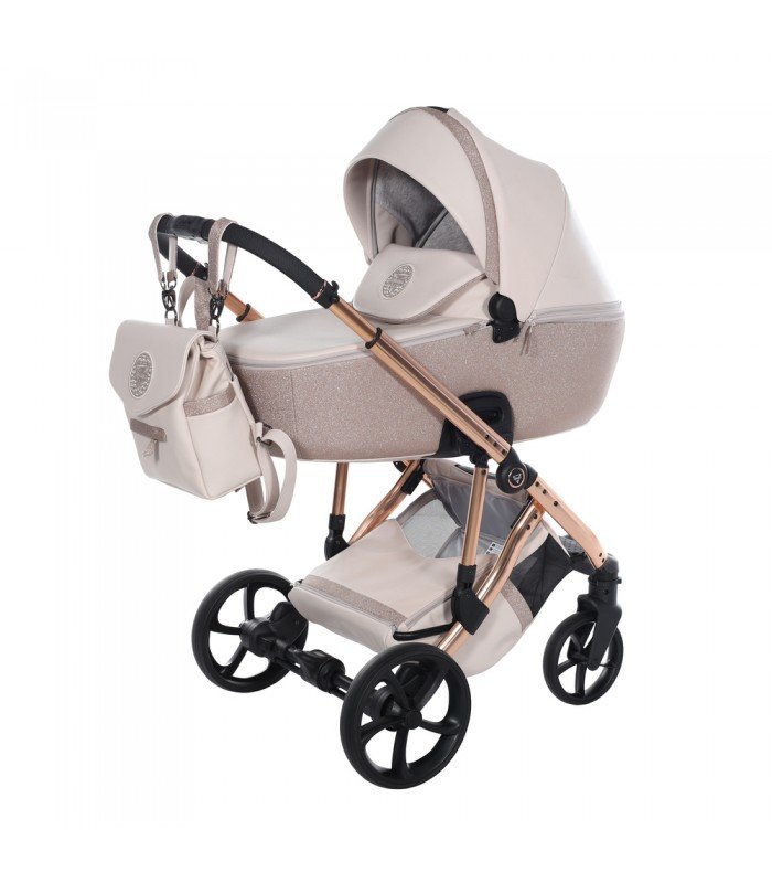 Junama Termo V3 GLITTER ECO 01 Beige + Copper Systéme de Voyage 2en1 / 3en1 / 4en1