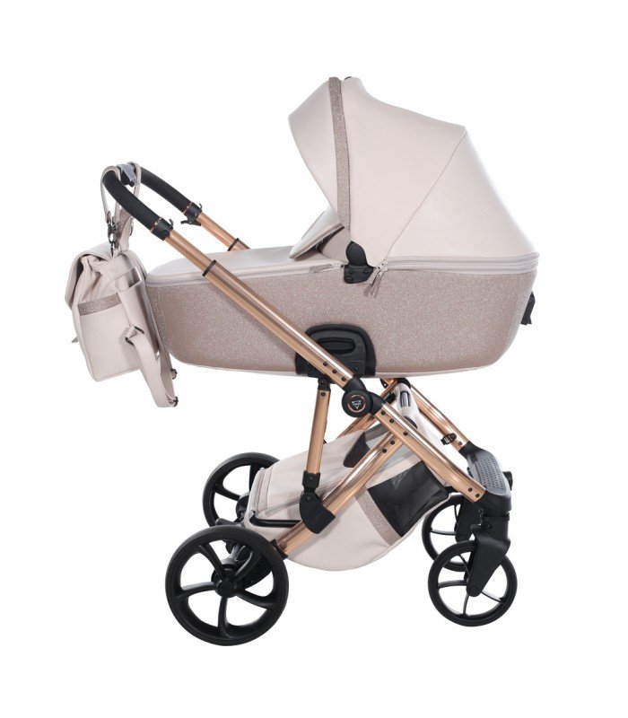 Junama Termo V3 GLITTER ECO 01 Beige + Copper Systéme de Voyage 2en1 / 3en1 / 4en1