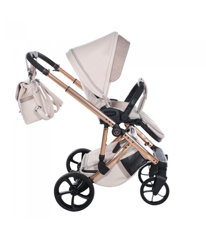 Junama Termo V3 GLITTER ECO 01 Beige + Copper Systéme de Voyage 2en1 / 3en1 / 4en1