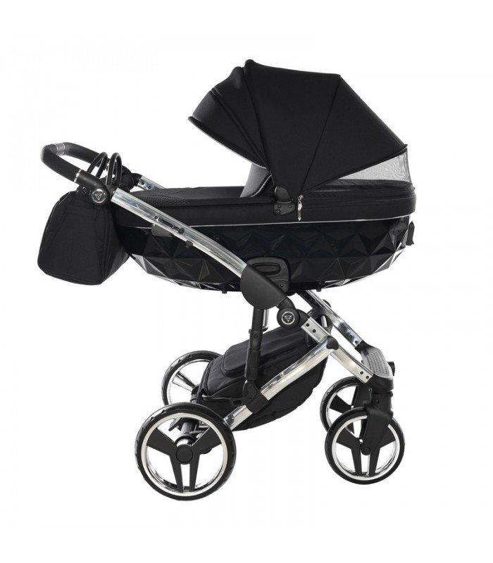 Junama Diamond S Line V3 Black Silver 01 Travel System 2in1 / 3in1 / 4in1