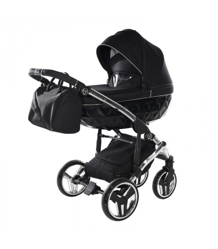 Junama Diamond S Line V3 Black Silver 01 Travel System 2in1 / 3in1 / 4in1