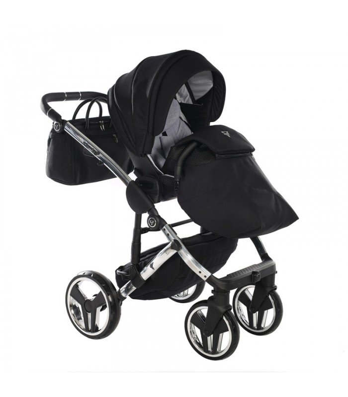 Junama Diamond S Line V3 Black Silver 01 Travel System 2in1 / 3in1 / 4in1