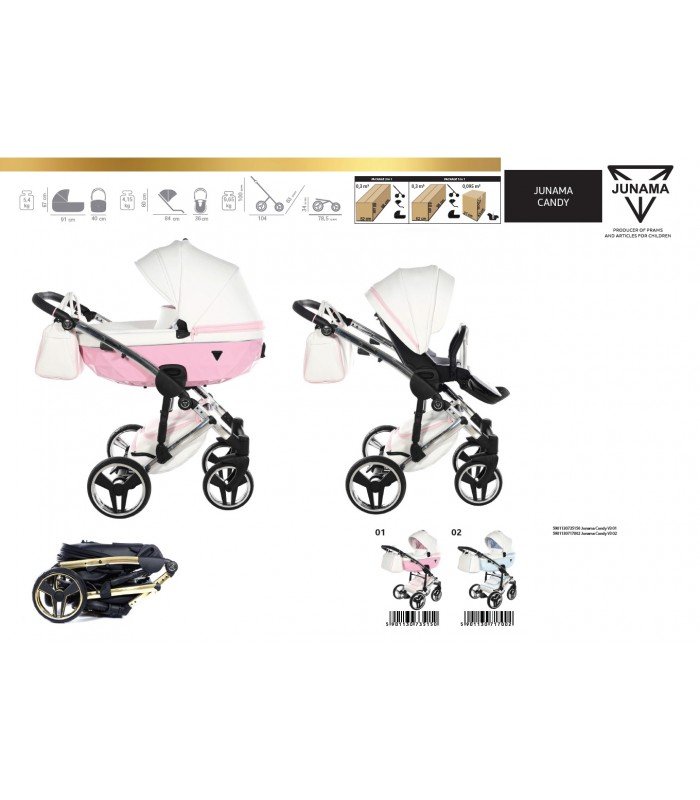 Junama Candy Blue V3 Travel System 2in1 / 3in1 / 4in1