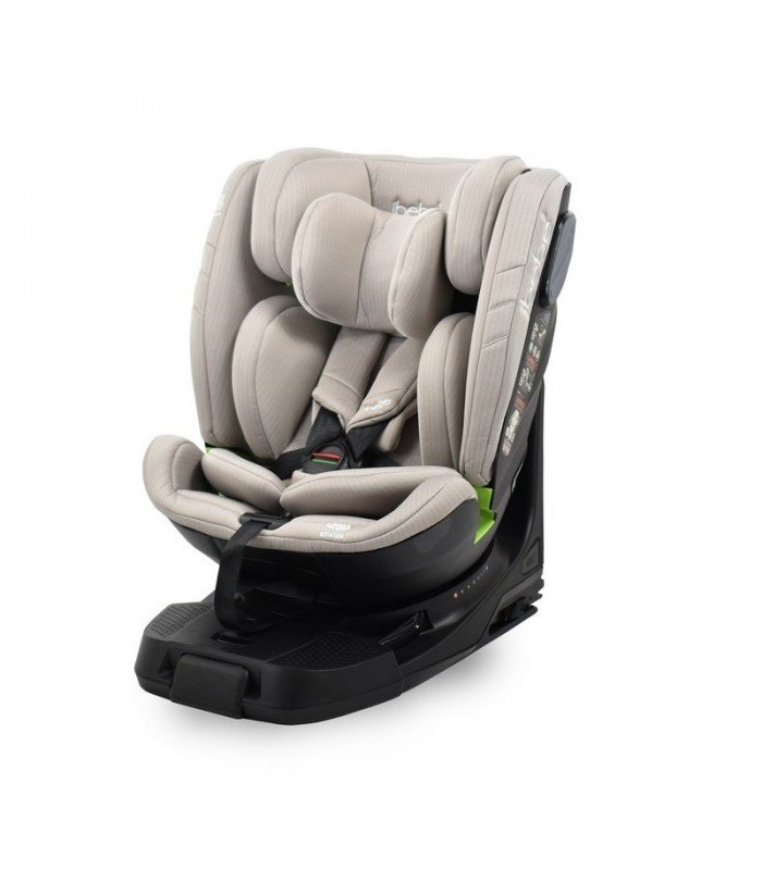 Car Seat Ibebe SAFE SEAT 360 Swivel Beige with ISOFIX Base (0-12 years, 0-36 kg)