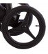 Roue arrière de poussette de remplacement Trio V1L Noir&Noir 12 pouces, 30 cm