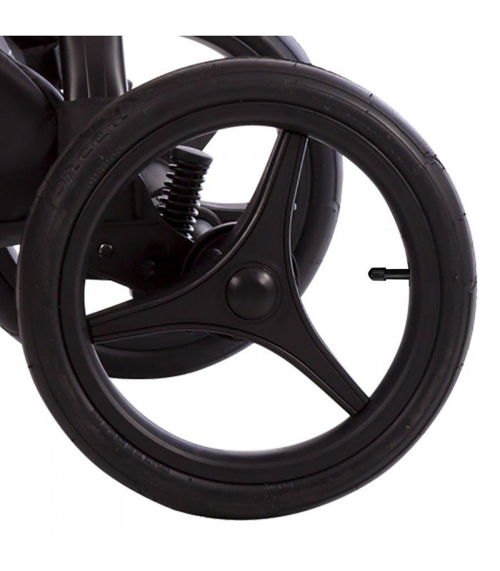 Replacement Pram Rear Wheel Trio V1L Black&Black 12 inch, 30cm