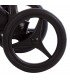 Replacement Pram Rear Wheel Trio V1L Flexy Black&Black 12 inch, 30cm