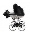 Doll prams Junama Glitters Black-Silver