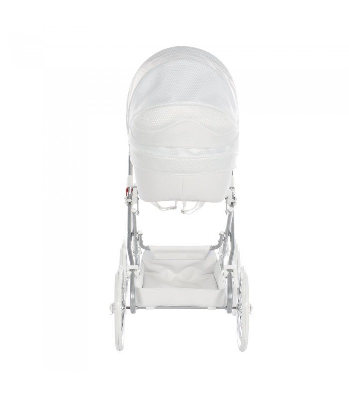 Mini Dolce Dolls Pram by Junama White-Silver