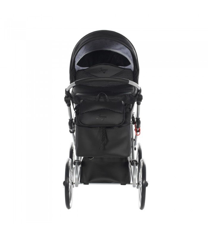 Mini Dolce Dolls Pram by Junama Black-Silver