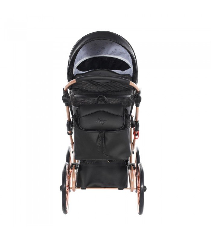 Mini Dolce Dolls Pram by Junama Black-Copper