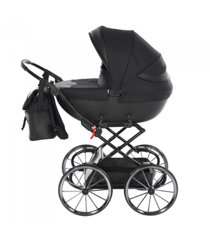 Mini Dolce Dolls Pram by Junama Black-Blue