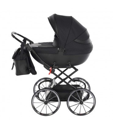 Mini Dolce Dolls Pram by Junama Black-Blue