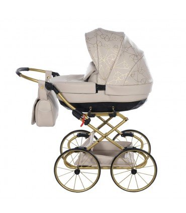 Junama Mini HEART Dolls Pram Sand
