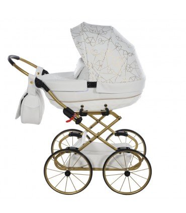 Junama Mini HEART Dolls Pram White