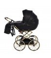 Junama Bonbon Mini Dolls Pram Black-Gold