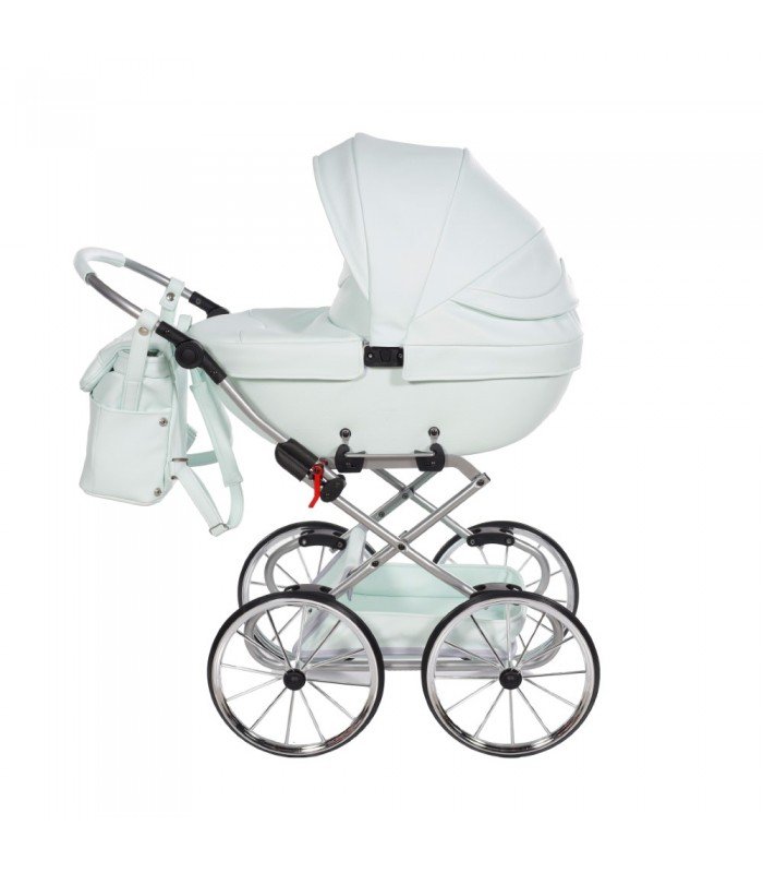 Junama Bonbon Mini Dolls Pram White-Silver