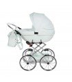 Junama Bonbon Mini Dolls Pram White-Silver