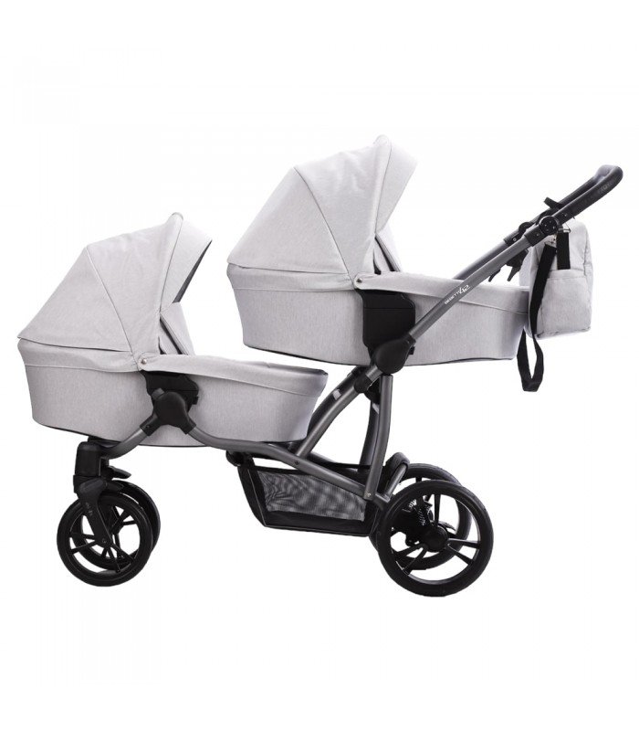 Bebetto42 For Twins 23 White/Graphite/Black Frame Travel System 2in1 / 3in1 / 4in1