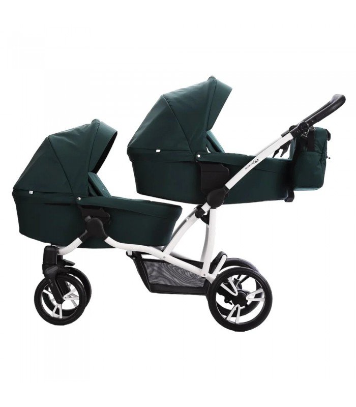 Bebetto42 For Twins 25 White/Graphite/Black Frame Travel System 2in1 / 3in1 / 4in1