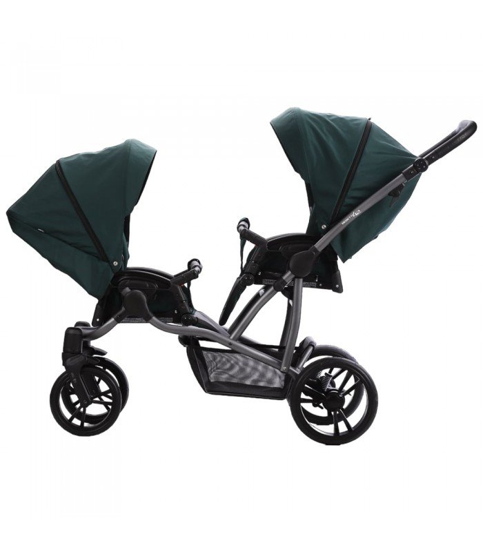 Bebetto42 For Twins 25 White/Graphite/Black Frame Travel System 2in1 / 3in1 / 4in1