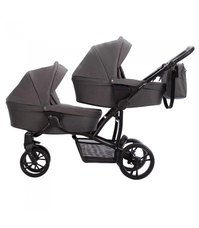 Bebetto42 For Twins Lj195 White/Graphite/Black Frame Travel System 2in1 / 3in1 / 4in1