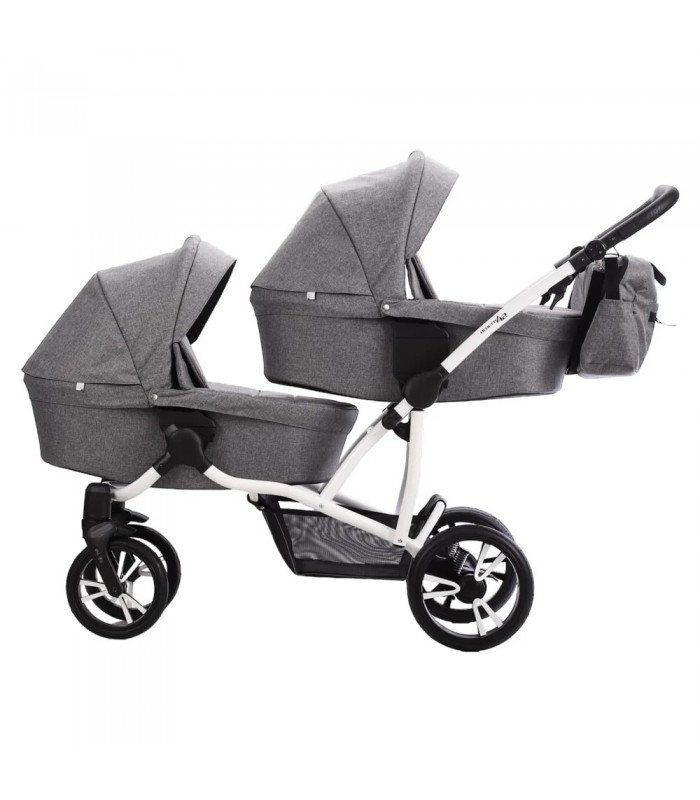 Bebetto42 For Twins Lj195 White/Graphite/Black Frame Travel System 2in1 / 3in1 / 4in1