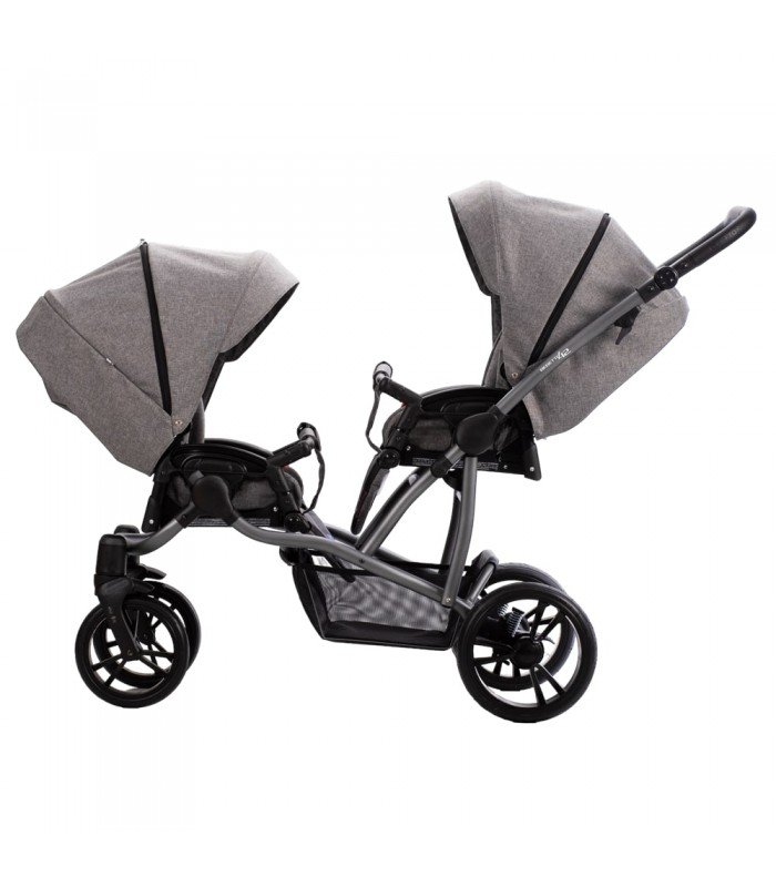 Bebetto42 For Twins Lj195 White/Graphite/Black Frame Travel System 2in1 / 3in1 / 4in1